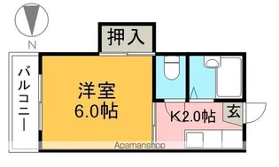 第5つくもコーポ【2階】の間取り