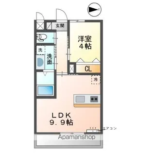 ユニヴェール【1階】の間取り
