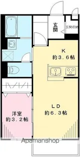 メゾンクレール【102号室号室】の間取り