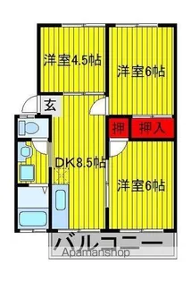 ジュネスコーポB棟【1階】の間取り