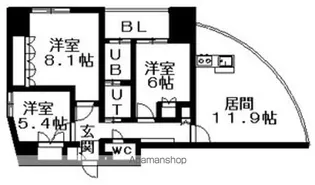 Aden宮の森【8階】の間取り