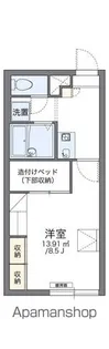 レオパレスあつべつ【205号室】の間取り