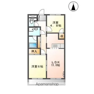 愛知県半田市土井山町1丁目【アパート】の間取り
