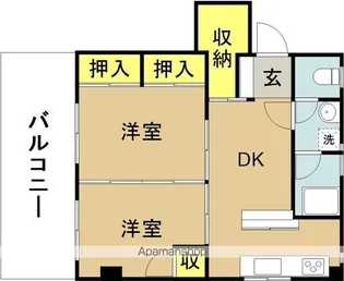 コーポスイートピーⅡ【602号室】の間取り