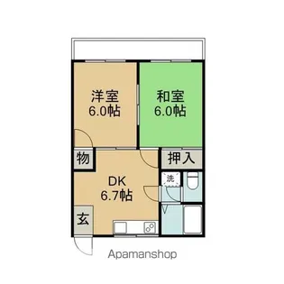 シーサイドパレス【3階】の間取り