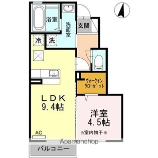 コスモ吹上 B【102号室】の間取り
