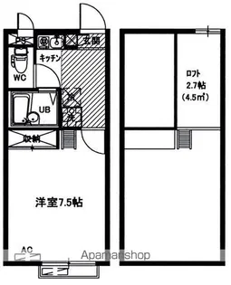 メインシティガーデン 新井弐番館【203号室号室】の間取り