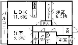 IEXUS【102号室】の間取り