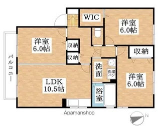 曽汀ガーデンA【2階】の間取り