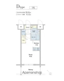 エンクレスト博多駅南SHARE【9階】の間取り