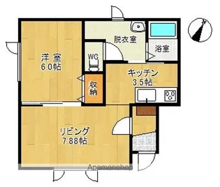 SAINTS(セインツ)【1A号室】の間取り