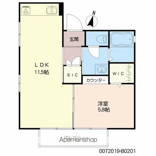 ディアスさくら B棟【2階】の間取り