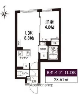 レピュア旗の台レジデンス【1階】の間取り