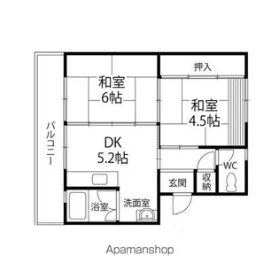 将監団地一街区【9-402号室】の間取り