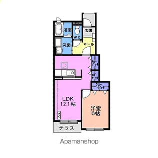 オーベルジーヌ M【1階】の間取り