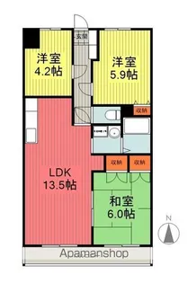 イーストパレス【106号室】の間取り
