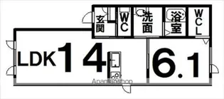 INFINITY(インフィニティ)【B号室】の間取り