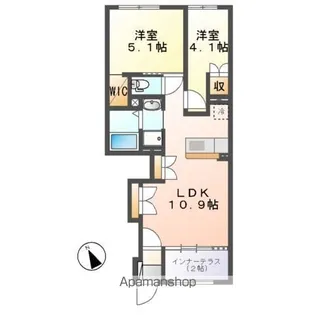 グランメリー【1階】の間取り