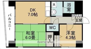 オルゴグラート仙台【5階】の間取り