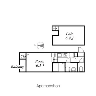 ABISKO NAKAMURA【201号室号室】の間取り