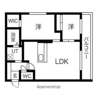 エアフォルク行啓通【2階】の間取り