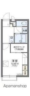 レオパレスヒメル名取【103号室】の間取り