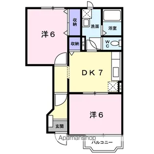 グリーン・ビレッジⅠ【1階】の間取り