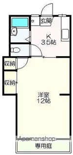 岡江ハイツ【A101号室】の間取り