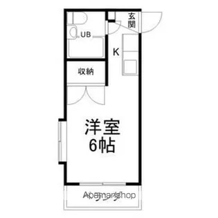 ニッシンハイツ万代【2D号室】の間取り
