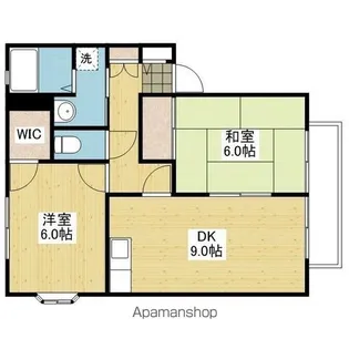 サンガーデン道後緑台 A棟【1階】の間取り