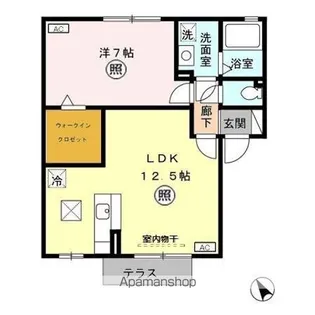 ローリエ AB【1階】の間取り