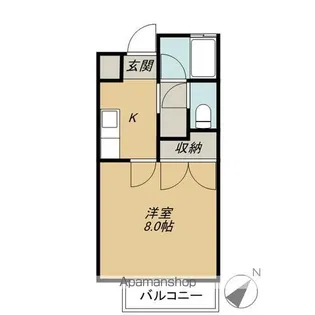 市川建設第5ハイツ【1階】の間取り
