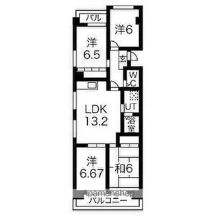ラビアン名東【1階】の間取り