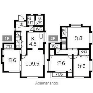 愛知県江南市般若町東山【一戸建】の間取り