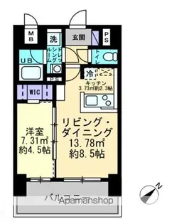 ルスト栗林町【302号室】の間取り