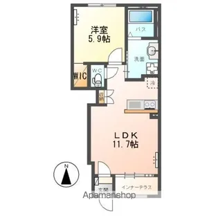 アーバングレイスⅡ【1階】の間取り