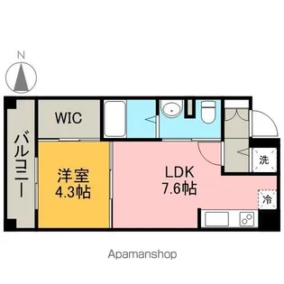 KDX千早(チハヤ)レジデンス【2階】の間取り