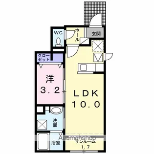 グランディール レレーユ【1階】の間取り