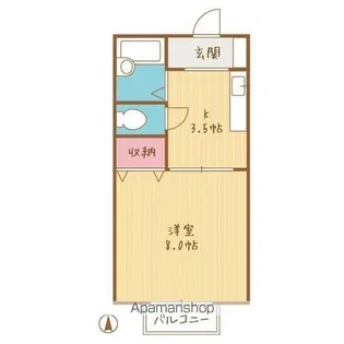 ツインズハウス【206号室】の間取り