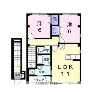 エル・シャローム・輝【2階】の間取り