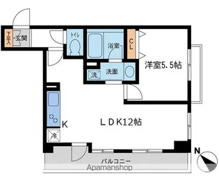 ルクレ初台【3階】の間取り