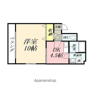 1DKの間取り画像