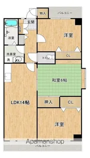 エスペランサ室見【4階】の間取り