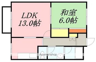 ヴィサージュ堀川【201号室】の間取り