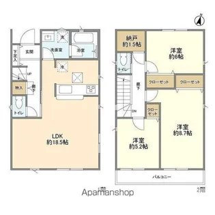 埼玉県さいたま市桜区栄和6丁目【一戸建】の間取り