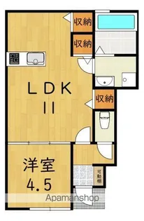 プチメゾン有井【1階】の間取り