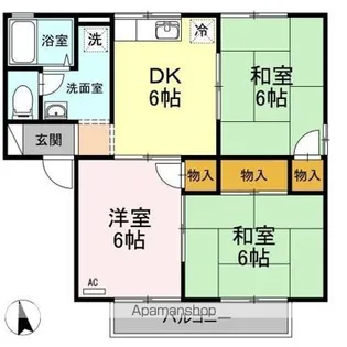 ハッピー・ユー A棟【2階】の間取り