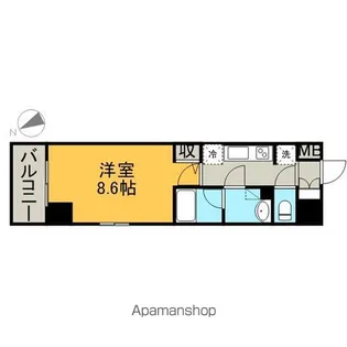 エルスタンザ徳川【8階】の間取り