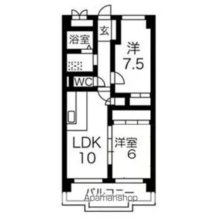 パティオクラブ滝ノ水【5階】の間取り