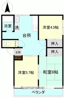 ひまわりコーポ【201号室】の間取り